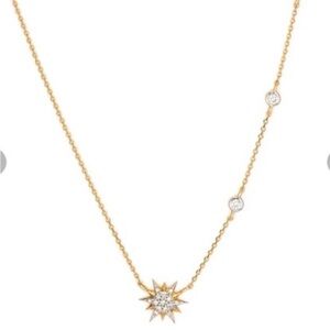 Radiant Gold Starburst Necklace